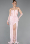 Puder Abendkleid Spitze Lang ABU5770