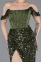 Abendkleid Lang Khaki ABU6087