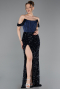 Abendkleid Lang Marineblau ABU6087