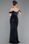Abendkleid Lang Marineblau ABU6087