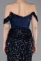 Abendkleid Lang Marineblau ABU6087