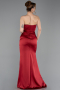 Abschlusskleid Lang Satin Weinrot ABU6091