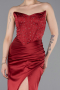 Abschlusskleid Lang Satin Weinrot ABU6091