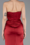 Abschlusskleid Lang Satin Weinrot ABU6091