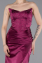 Abschlusskleid Lang Satin Pflaume ABU6091