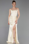 Abschlusskleid Lang Satin Gelb ABU6091