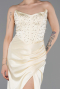 Abschlusskleid Lang Satin Gelb ABU6091