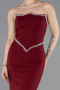 Abendkleid im Meerjungfrau-Stil Lang Weinrot ABU6092