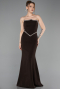 Abendkleid im Meerjungfrau-Stil Lang Braun ABU6092
