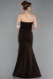 Abendkleid im Meerjungfrau-Stil Lang Braun ABU6092