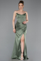 Abschlusskleid Lang Satin Türkis ABU6091