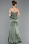 Abschlusskleid Lang Satin Türkis ABU6091