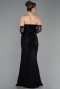 Abendkleid Lang Spitze Schwarz ABU6089