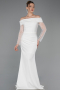 Abendkleid Lang Weiß ABU6101