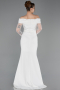 Abendkleid Lang Weiß ABU6101