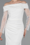 Abendkleid Lang Weiß ABU6101