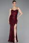 Abschlusskleid Lang Weinrot ABU6106