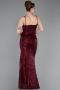 Abschlusskleid Lang Weinrot ABU6106
