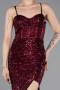 Abschlusskleid Lang Weinrot ABU6106