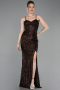 Abschlusskleid Lang Braun ABU6106