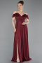 Abendkleid Lang Weinrot ABU6107