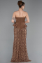 Kupfer Abendkleid Schuppig Lang ABU5919