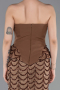 Kupfer Abendkleid Schuppig Lang ABU5919