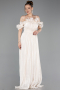 Abschlusskleid Lang Chiffon Beige ABU6110