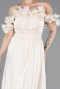 Abschlusskleid Lang Chiffon Beige ABU6110
