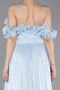 Abschlusskleid Lang Chiffon Eisblau ABU6110