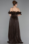 Abschlusskleid Lang Chiffon Braun ABU6110