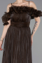 Abschlusskleid Lang Chiffon Braun ABU6110