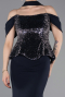 Abendkleid Lang Marineblau ABU6094