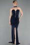 Abendkleid Lang Marineblau ABU6112