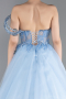 Abendkleid Lang Indigo ABU6113