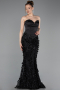 Abendkleid Lang Schwarz ABU6114