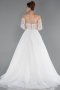 Hochzeitskleider Lang Spitze Weiß ABG195