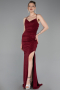 Abschlusskleid Lang Weinrot ABU6115