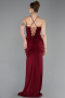 Abschlusskleid Lang Weinrot ABU6115