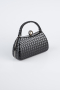 Abendtasche Leder Schwarz KC752