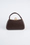 Abendtasche Leder Braun KC752