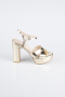 Plateauschuhe Haut Gold ABC2104