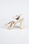 Plateauschuhe Haut Gold ABC2104