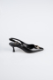 Stiletto Leder Schwarz ABD2108