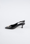 Stiletto Leder Schwarz ABD2108