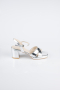 Party-Schuhe Leder Silber ABD2114