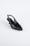 Stiletto Schuppig Schwarz ABP2107