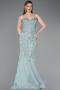 Designer Abendkleid Lang Minzgrün ABU6116