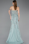 Designer Abendkleid Lang Minzgrün ABU6116