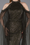 Standesamtkleid Lang Perlenbesetzt Khaki ABU6117
